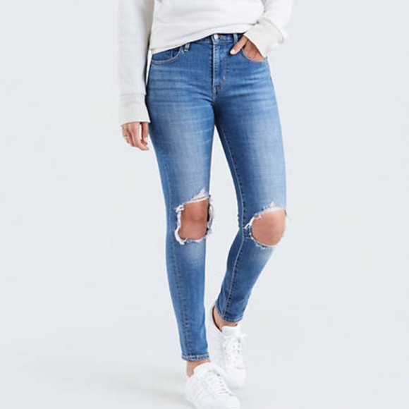 721 HIGH RISE RIPPED SKINNY WOMEN'S JEANS - Picture 1 of 5